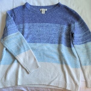 Women's Blue and White Sweater